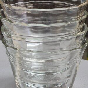 Vintage Pyrex Glass Custard Cups Set 4 Scalloped Edge 5 Oz Made In USA